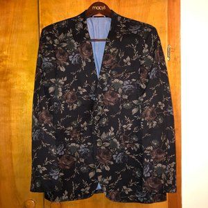 TALLIA Men's Dark Floral Blazer